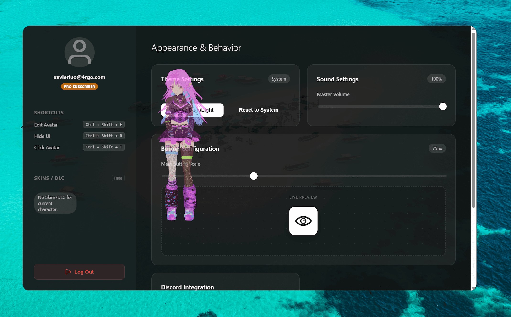 COMPREHENSIVE SETTINGS MENU